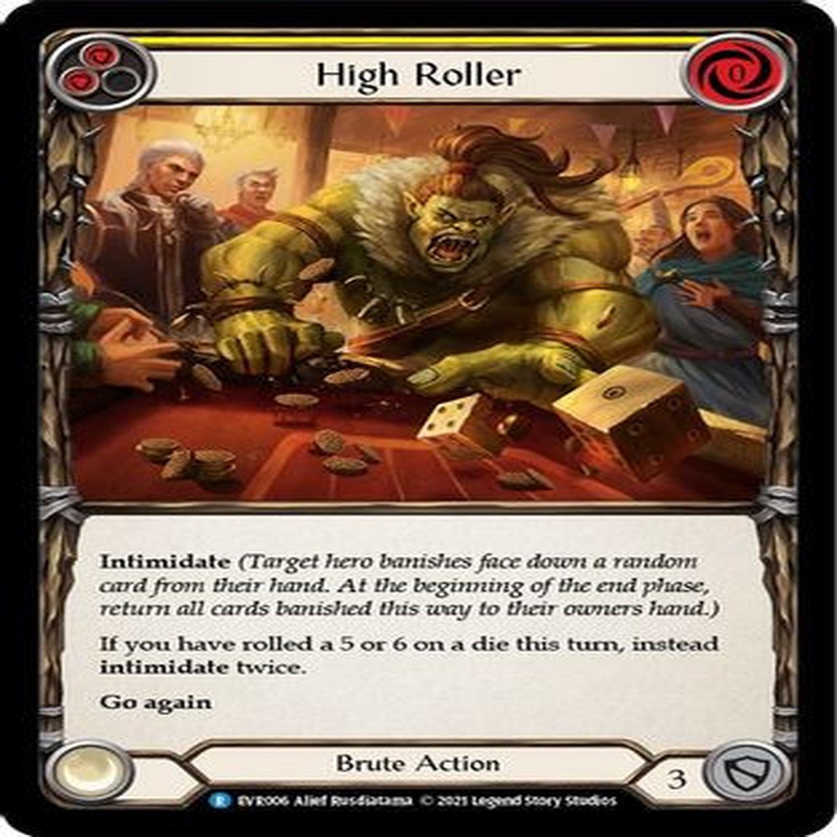 High Roller (Yellow) (EVR006) Everfest 1st Edition Rainbow Foil