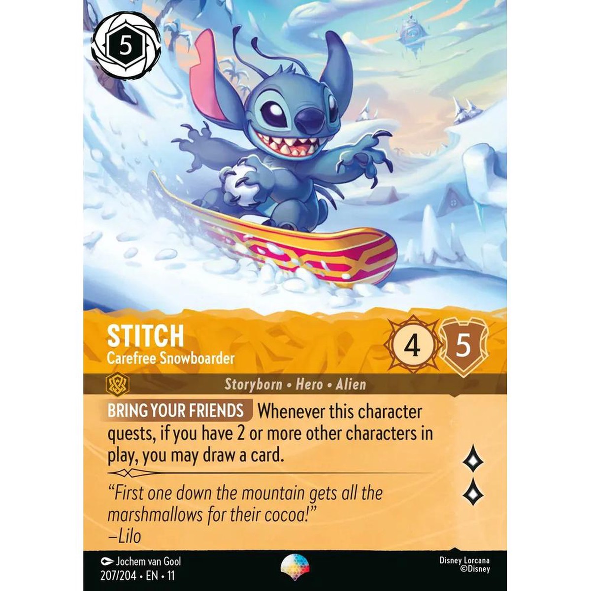 Stitch - Carefree Snowboarder WSP 207204
