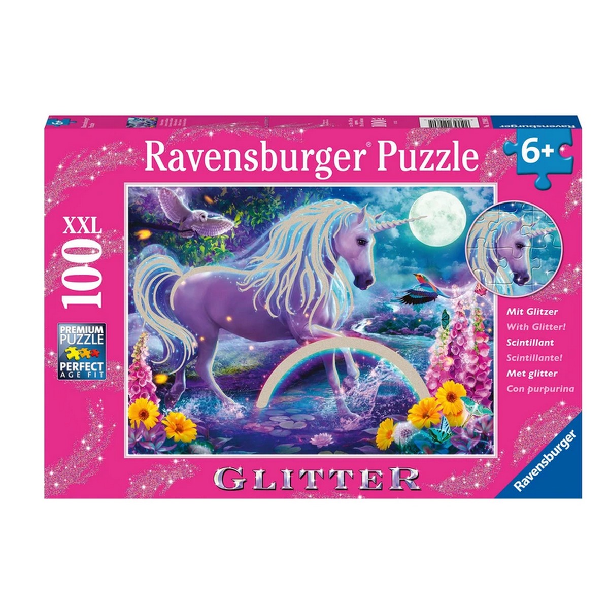 Glitter Unicorn - 100 Pieces Puzzle