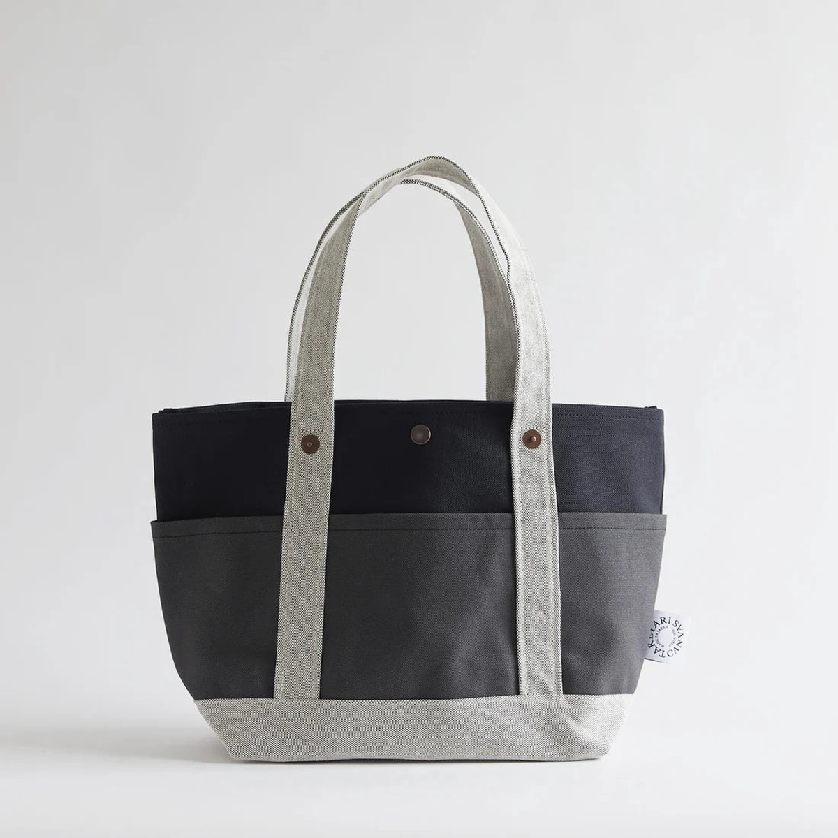 Kurashiki Hampu Canvas Tote Bag - Black -, Japanese canvas tote bag