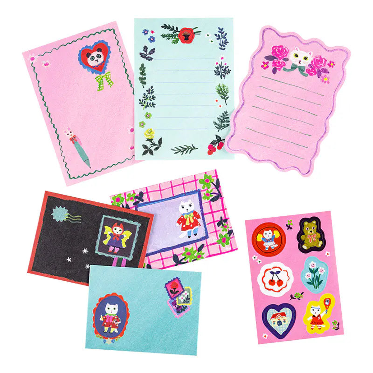 Yumi Kitagishi: White Cats Mini Letter Set , 2026 Hobonichi Accessories