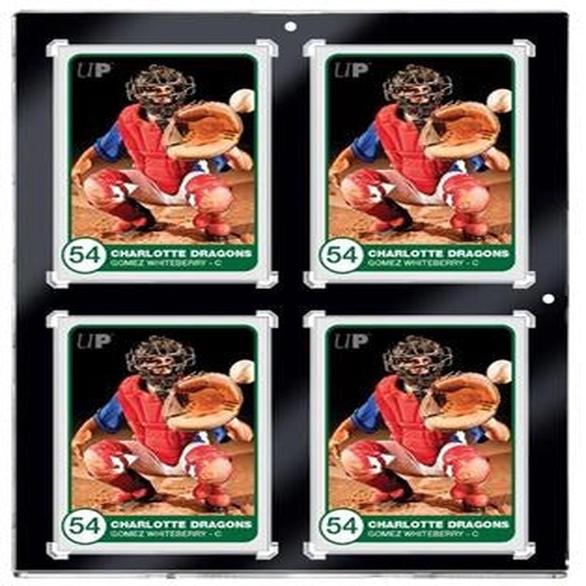 35PT 4-Card Black Border UV ONE-TOUCH Magnetic Holder